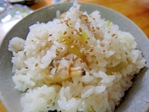 エシャロットあさり炊き込みご飯